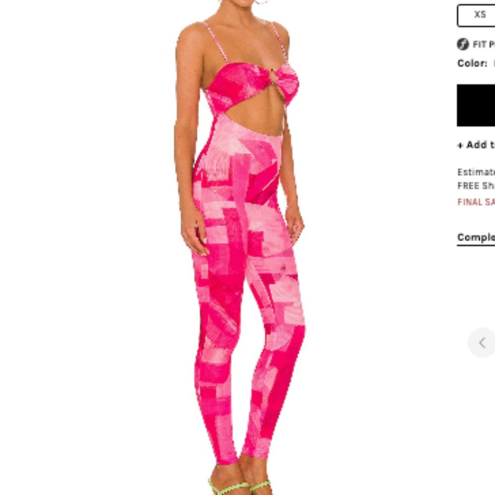 Farai London Pink Patterned Jumpsuit